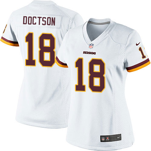 Women's Limited Josh Doctson Nike Jersey White Road - #18 NFL Washington Redskins